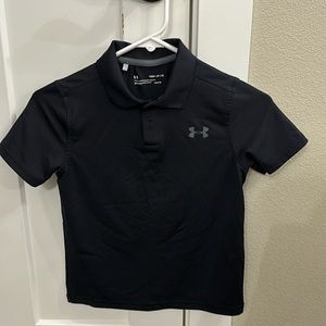 Boys under armour short sleeves half button shirt